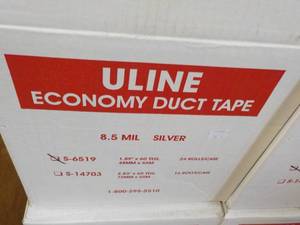 lot 88 image: 6 Rolls Uline Silver 1.89 x 60 yar...