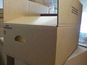 lot 109 image: 12 Boxes with Handles 15 x 23 x9...