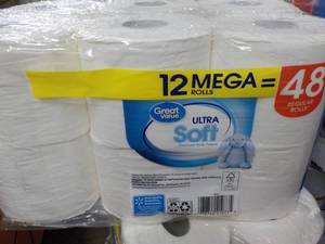 lot 143 image: 12 Mega Rolls Great Value 2 Ply Toi...