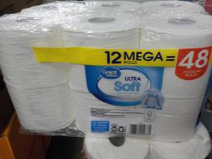 lot 147 image: 12 Mega Rolls Great Value 2 Ply Toi...