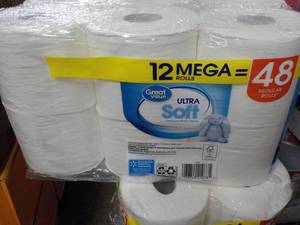 lot 148 image: 12 Mega Rolls Great Value 2 Ply Toi...