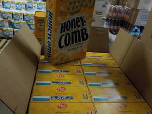 lot 200 image: 12 - 12.5 oz Post Honey Comb Cereal...