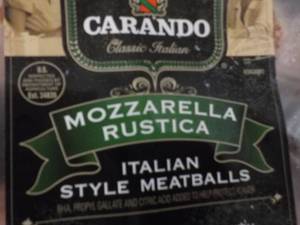 lot 229 image: 4 - 16  oz Frozen pkgs Carando Mozz...