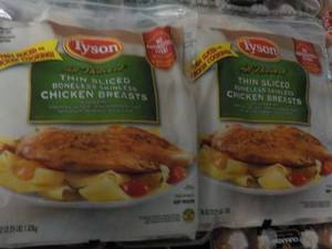 lot 282 image: 2 Frozen Pkgs Tyson Boneless Skinle...