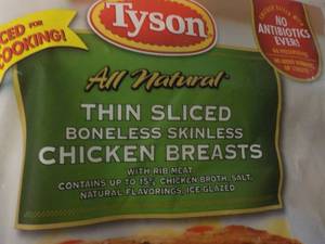 lot 283 image: 2 Frozen Pkgs Tyson Boneless Skinle...
