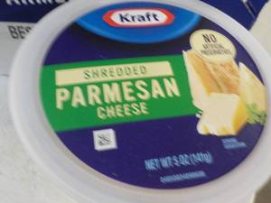 lot 306 image: 4 - 5 oz pkgs Kraft Shredded Parmesan Cheese Refrigerated