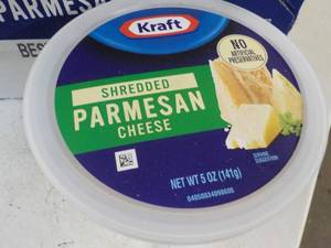 lot 307 image: 4 - 5 oz pkgs Kraft Shredded Parmesan Cheese Refrigerated