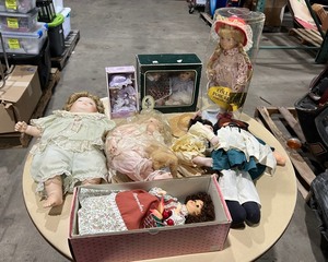 Assorted porcelain dolls