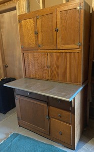 lot 6 image: Vintage Hoosier Cabinet