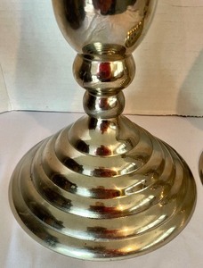 lot 75A image: Pair of Silver Plated Candle Holders