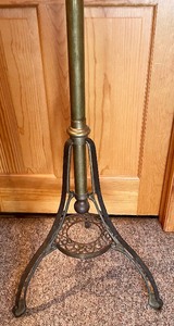 lot 27 image: Vintage Brass and Metal Coat Rack  Stand