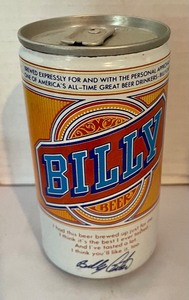 lot 38 image: 6 Vintage Cans of Billy Beer