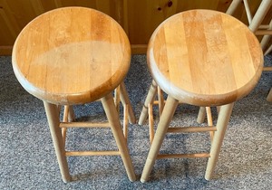lot 45 image: Four Wooden Stools