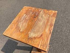lot 122 image: Vintage Handmade Wooden Pedestal Plant Stand