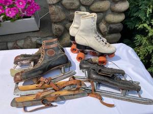 lot 167 image: Vintage Ice and Roller Skates