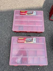 lot 172 image: Plastic Tool Boxes and Two Storage Units