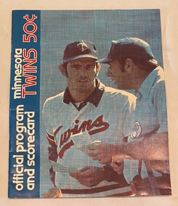 lot 268 image: Two Minnesota Twins Programs from 1974 and 1987