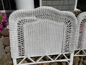 lot 401 image: Two Vintage Wicker Headboards