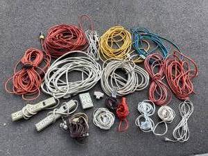 lot 427 image: Large Extension Cord Lot with Two Power Strips