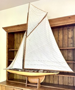 lot 15A image: Vintage Large Sailboat Model