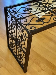 lot 50 image: Decorative Ornate Metal Bench