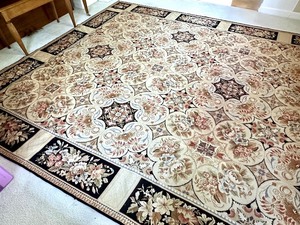 lot 11B image: Beautiful Vintage Needle Point Area Rug