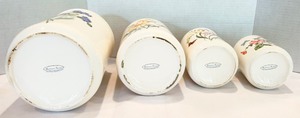 lot 52 image: Vintage Floral Windermere Garden Ceramic Canister Set of 4