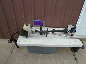 Qty of 2 gas weed trimmers. One looks little used & other has experience. As shown.