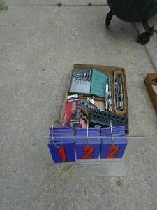 Flat of drill bits & misc. As shown.