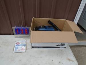 Royal canister vacuum in the box. Lightly used. As shown.