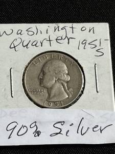 1951-S Washington Quarter (90% Silver)