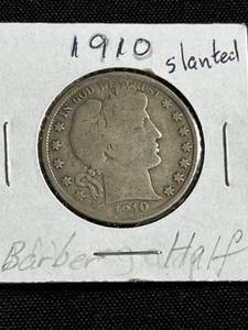 1910 Barber Half Dollar (Slanted)