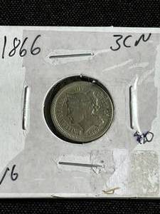 1866 Nickel 3-Cent Coin