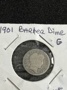1901 Barber Dime