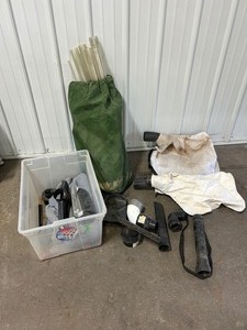 lot 22 image: Lot of Various Hoses and Connectors for a Shop Dust Collection System