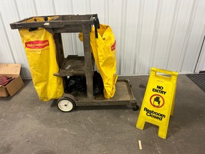 lot 78 image: Janitor Cart w Restroom Sign