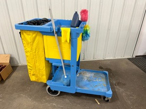 lot 79 image: Rubbermaid Commercial Janitor Cart