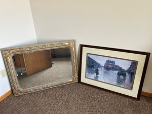 lot 110 image: Lot of Mirror and Framed Photo