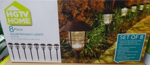 lot 20 image: HGTV Home 8 Piece Solar Pathway Lights - 5 lumens per light