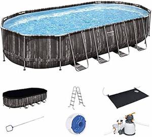 lot 35 image: Bestway Power Steel 22 X 12 X 48 Above Ground Pool Set