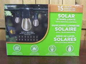 lot 25 image: Sunforce 35 Solar String Lights with Remote Control