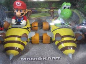 lot 37 image: Carrera 181064 RC Official Licensed Mario Kart Bumble V Mario 118 Scale 2.4 GHz Remote Radio Control Car with Rechargeable LiFePO4 Battery - Kids Toys BoysGirls