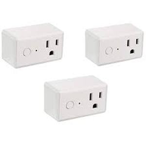 lot 17 image: Feit Electric Wifi Smart Plug 3 Pack Works With Alexa, Siri & Google Home  (Loose w instructions)