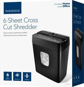 lot 39 image: Insignia - 6-Sheet Crosscut Shredder - Black