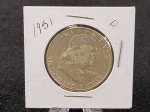 1951-D Franklin Half Dollar - 90% Silver