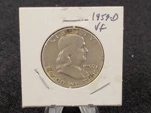 1959-D Franklin Half Dollar - Very Fine - 90% Silver