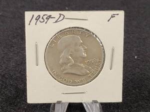 1959-D Franklin Half Dollar - Fine - 90% Silver