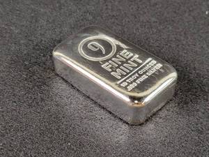 10oz .999 Fine Silver Poured Bar - 9 Fine Mint