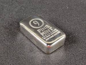 10oz .999 Fine Silver Poured Bar - 9 Fine Mint