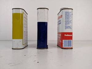 lot 978 image: (3) Vintage Tin 1-Quart Cans